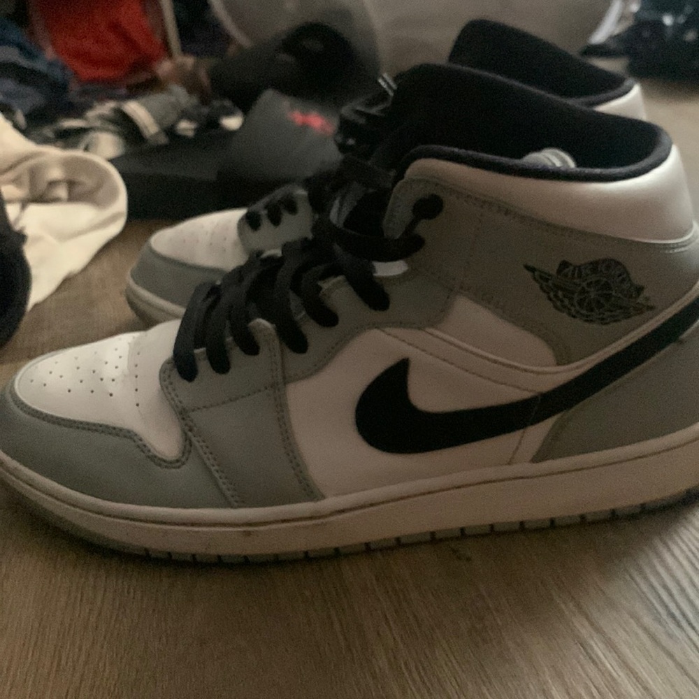 Black white and grey retro 1 Jordan’s